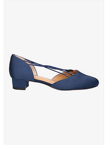 J. Renee Women's Charolette Slip On Pumps in Navy Satin (view 1)
