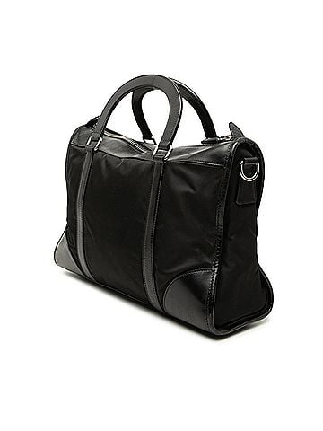 Prada Prada Triangle Logo Plate Handbag/Shoulder Bag 2-Way Black Nylon Leather Women's PRADA (view 2)