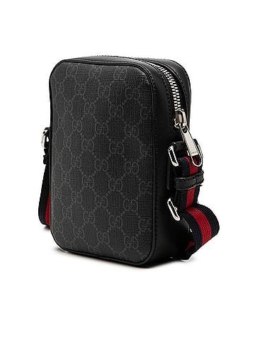 Gucci Gucci GG Supreme Sherry Line Crossbody Shoulder Bag 598103 Black Leather Women's GUCCI (view 2)