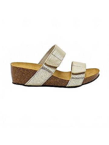 Eric Michael Women's Liat Platform Sandals in Gold (view 1)
