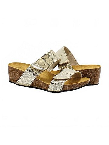 Eric Michael Women's Liat Platform Sandals in Gold (view 2)