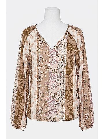 Andree by UNIT Floral Peasant Blouse in Multicolor (view 1)