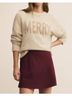 Z Supply Graphic White Merry Sweater Size XS - photo 2