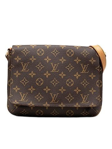 Louis Vuitton Louis Vuitton Monogram Musette Tango Short Shoulder Bag M51257 Brown Leather Women's LOUIS VUITTON (view 1)