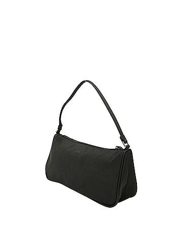 Prada Prada Triangle Logo Plate Handbag One-Shoulder Bag Black Nylon Women's PRADA (view 2)
