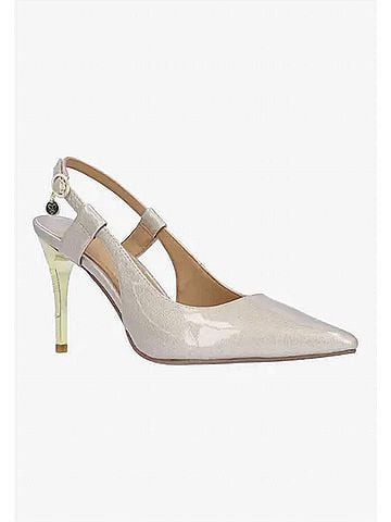 J. Renee Women's Sirmati Sling Back Pumps in Taupe Patent (view 2)