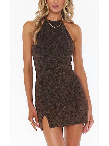 Show Me Your Mumu Casino Mini Dress in Black Sparkle (view 2)