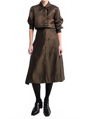 Khaite Nania Skirt in Bark (view 2)