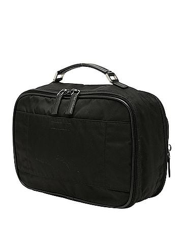 Prada Prada Triangle Logo Plate Vanity Bag Carry-on Cosmetic Black Nylon Women's PRADA (view 2)