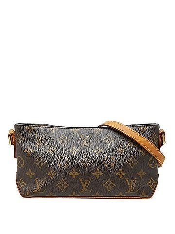 Louis Vuitton Louis Vuitton Monogram Canvas Trotteur Crossbody Shoulder Bag M51240 Brown Leather Women's LOUIS VUITTON (view 1)