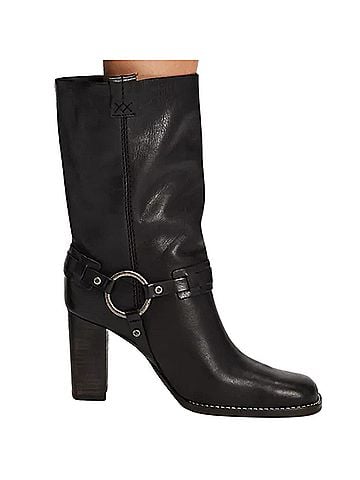 Free People Women's Hayden Harness Boots in Black Leather (view 1)
