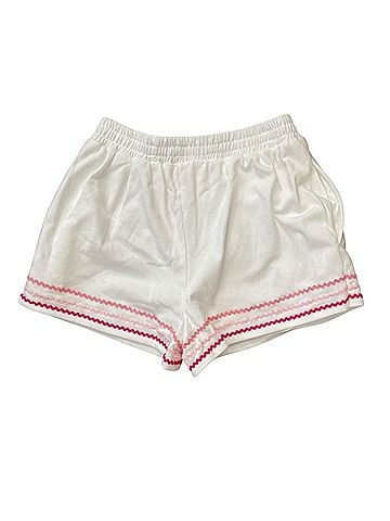 Peach Love Cream California Gotta Love It Wavy Trim Skort Shorts (view 2)