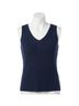 FDJ Solid Blue Natalie Textured Knit Tank Top in Navy Size L - photo 1