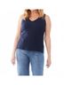 FDJ Solid Blue Natalie Textured Knit Tank Top in Navy Size L - photo 2
