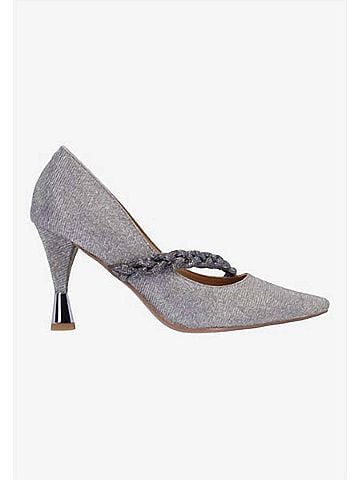 J. Renee Women's Nyomee Slip On Pumps in Pewter Dance Glitter (view 1)