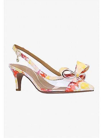 J. Renee Women's Calista Pumps in Clear/Warm Multi Fabric (view 2)