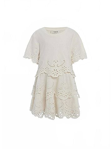 Sea New York Lula Embroidered Kids Short Sleeve Dress (view 1)