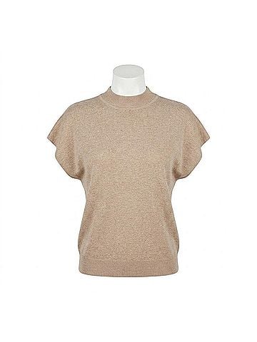 ee:some Cozy And Casual Short Sleeve Top in Oatmeal (view 1)