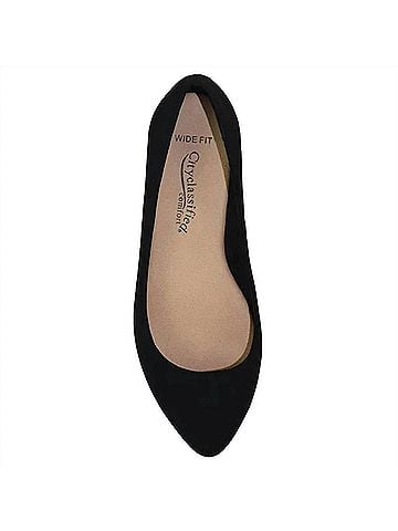 City Classified Women Suede Flats in Black (view 2)