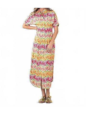 Emily McCarthy Georgia Dress in Azalea (view 2)