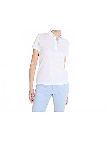 abacus Bovey Drycool Short Sleeve Polo in White (view 2)