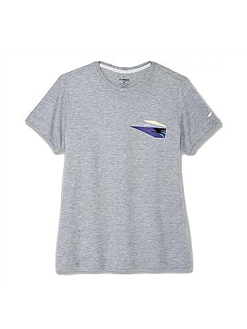 Brooks Women's Distance Short Sleeve 3.0 Top in Damon 24 (view 1)