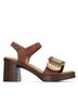 XTI Solid Brown Women's Refresh 175027 Sandals Size 5 1/2 - photo 1