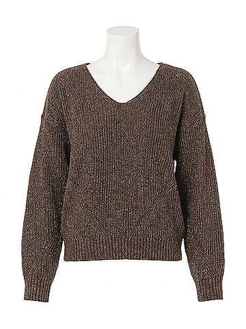 Dear John Camilla Lurex Sweater in Cappuccino (view 1)