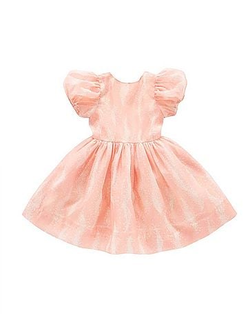 Omamimini Fit & Flare Dress With Puff Sleeves (view 1)