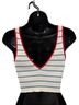 STAUD Stripes White Blue Tank Top Size M - photo 2