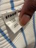 STAUD Stripes White Blue Tank Top Size M - photo 9
