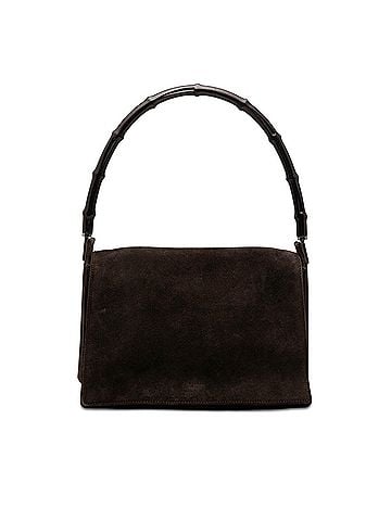 Gucci Suede Bamboo Handbag (view 1)