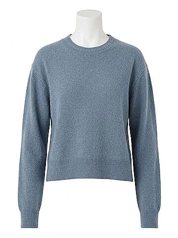 Tanya Taylor Lexia Cashmere Sweater in Steel Blue (view 1)