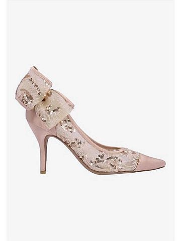 J. Renee Women's Khrystie Slip On Pumps in Rose Gold Sequin Mesh/Satin (view 1)