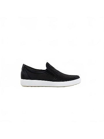 Ecco Women's Soft 7 Woven Slip On 2.0 Shoe in Black (view 1)