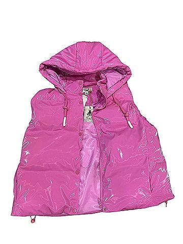 Easel Women's Barbie Puffer Vest in Pink (view 1)