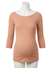 Hatch Solid Brown Pia Maternity Top in Clay Size M - photo 1