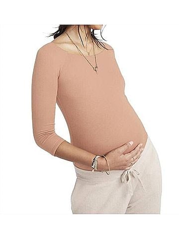 Hatch Pia Maternity Top in Clay (view 2)
