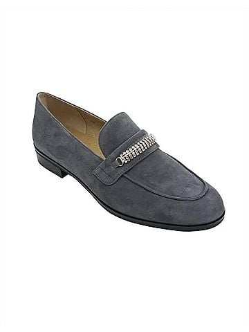 VANELi Women's Kiara Loafers in Grey Suede Clear Stone (view 1)