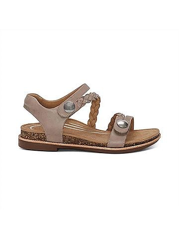 Aetrex Women's Jenn Sandals in Taupe (view 1)