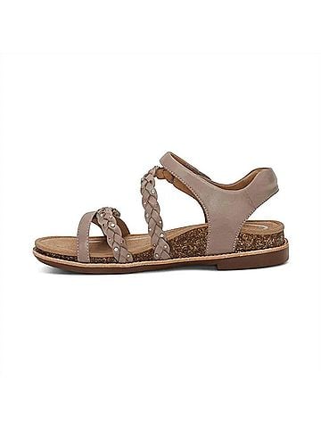 Aetrex Women's Jenn Sandals in Taupe (view 2)