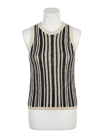Sanctuary Natural State Halter Tank in Cabana Stripe (view 1)