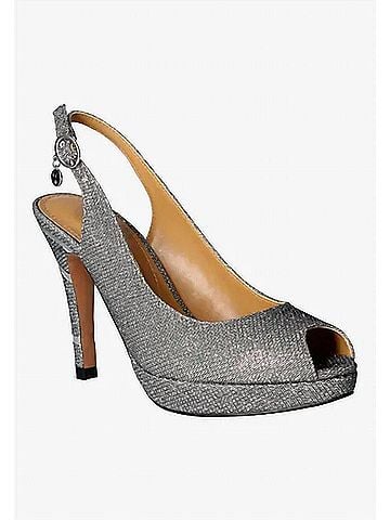 J. Renee Women's Onille Sling Back Pumps in Pewter Dance Glitter (view 2)