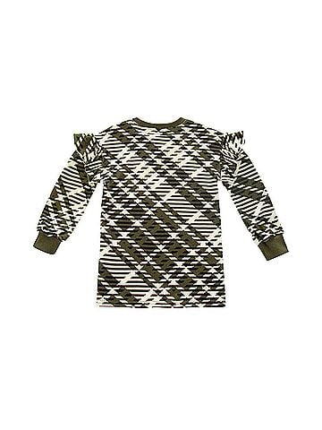 Omamimini Girls' Plaid Ruffle Terry Dress (view 1)