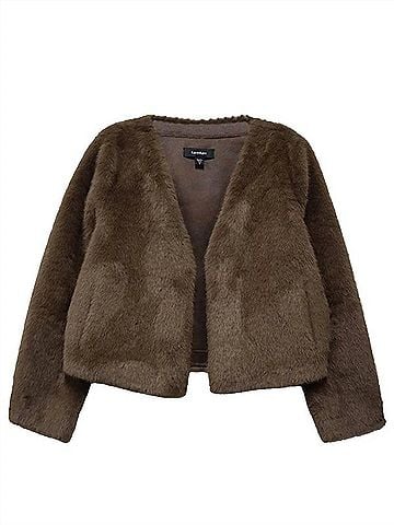 Karen Kane Reversible Fur Coat in Brown (view 1)