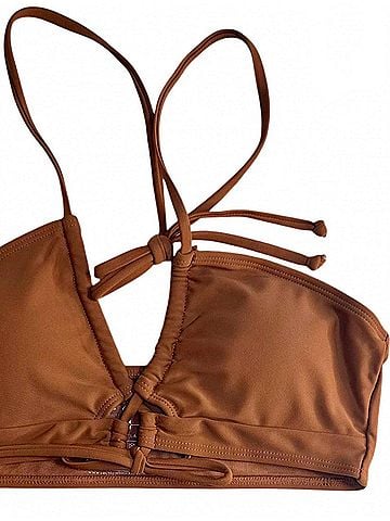 Yacht Club Women's Vitamin Sea 2 Piece Bikini Set in Chocolate (view 2)