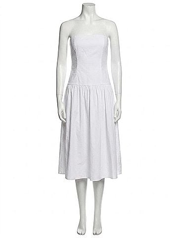 WeWoreWhat Ribbed Midi Dress in White (view 1)