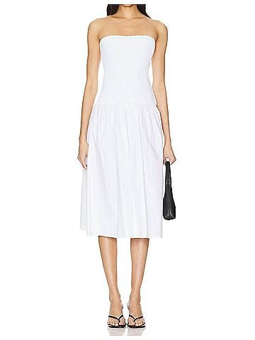 WeWoreWhat Ribbed Midi Dress in White (view 2)