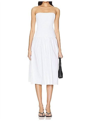 WeWoreWhat Ribbed Midi Dress in White (view 2)