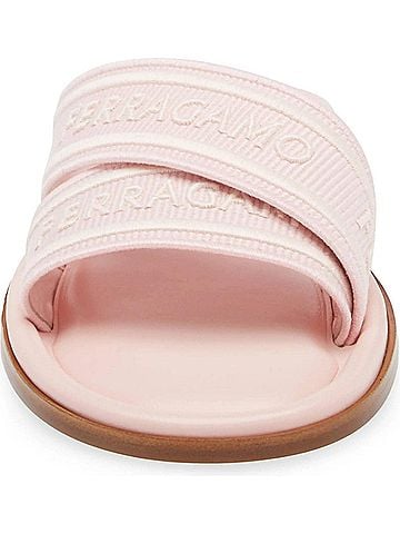 Salvatore Ferragamo Women's Laurene Logo Slide Sandal in Pink (view 2)